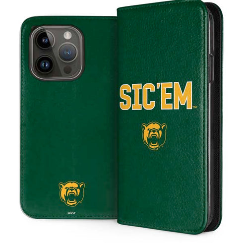 Baylor University Sic Em Green iPhone 15 Pro Folio Case
